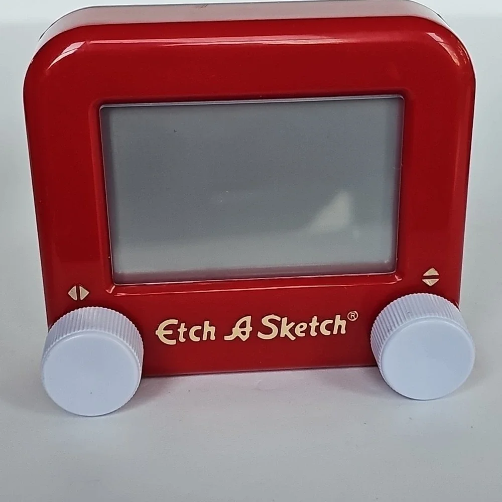 Vintage Ohio Art Etch A‎ Sketch Magic Screen and Pocket Spin Master Bundle Red